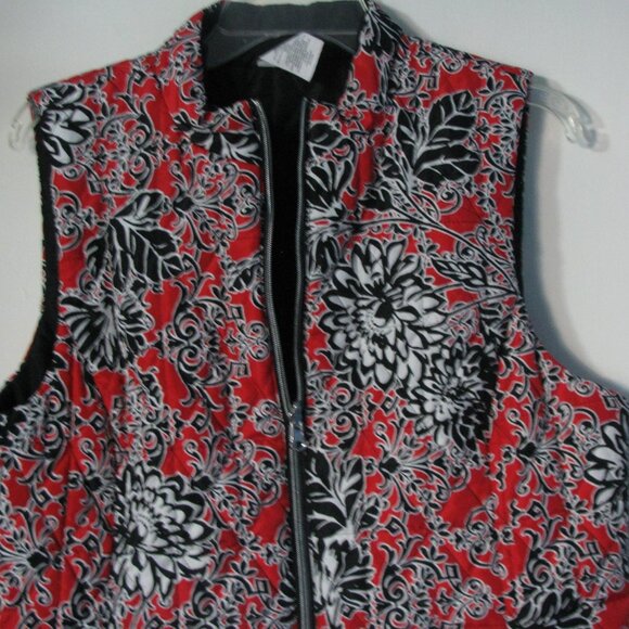 * Ruby Road Vest Large EUC Floral Outerwear Quilted - Picture 2 of 4